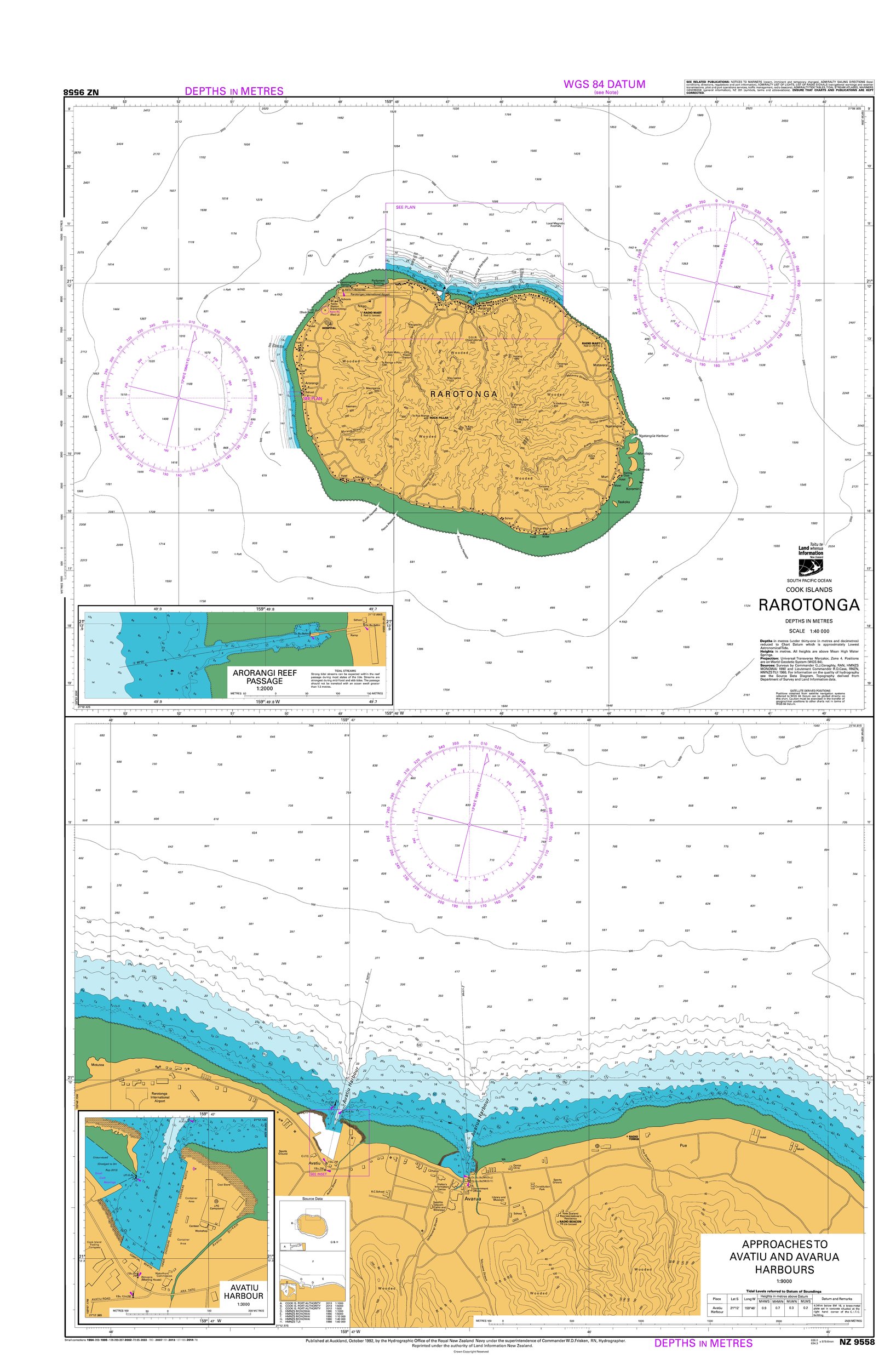 Cook Islands nautical charts / various scales