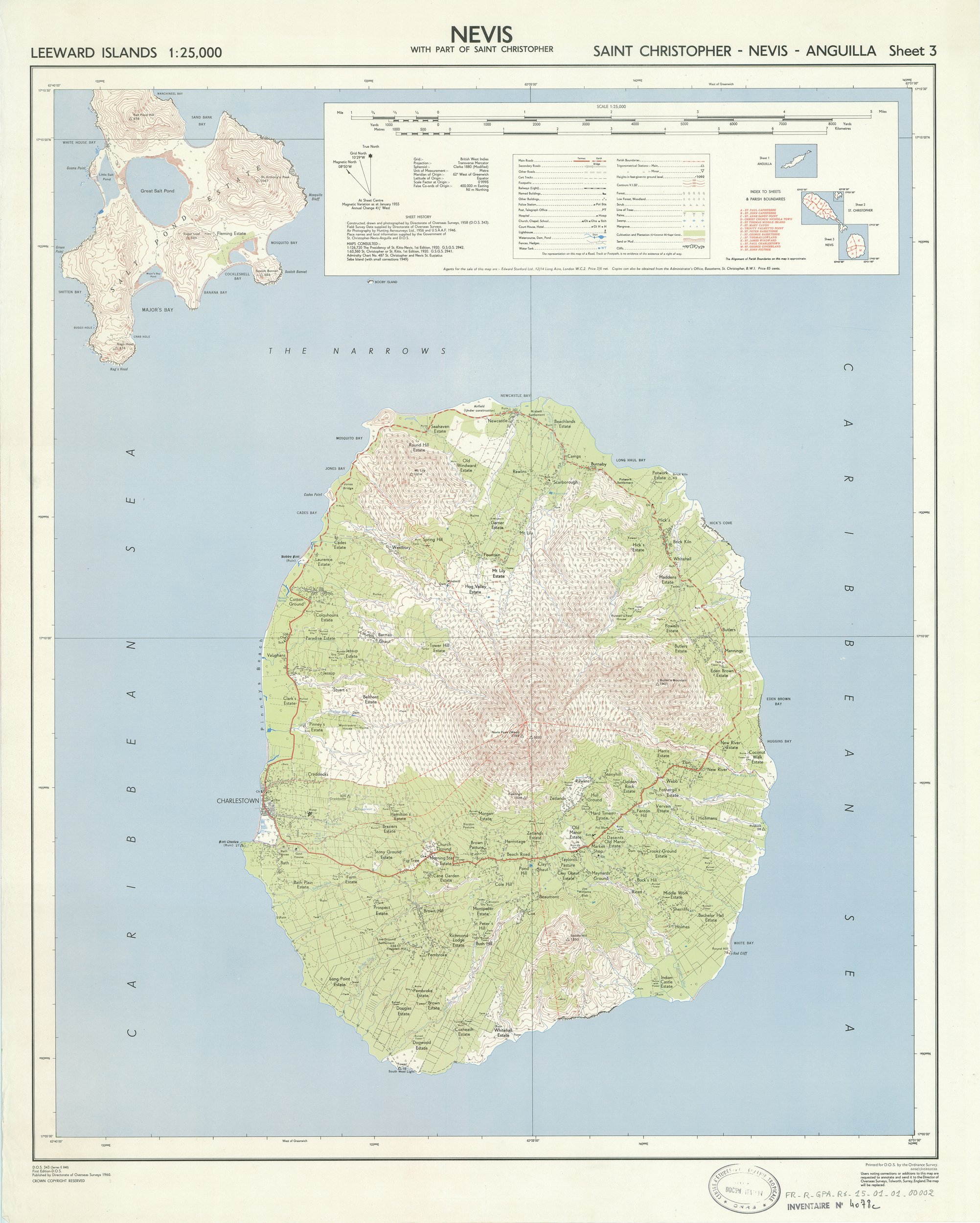 Saint Christopher and Nevis / 1:25 000