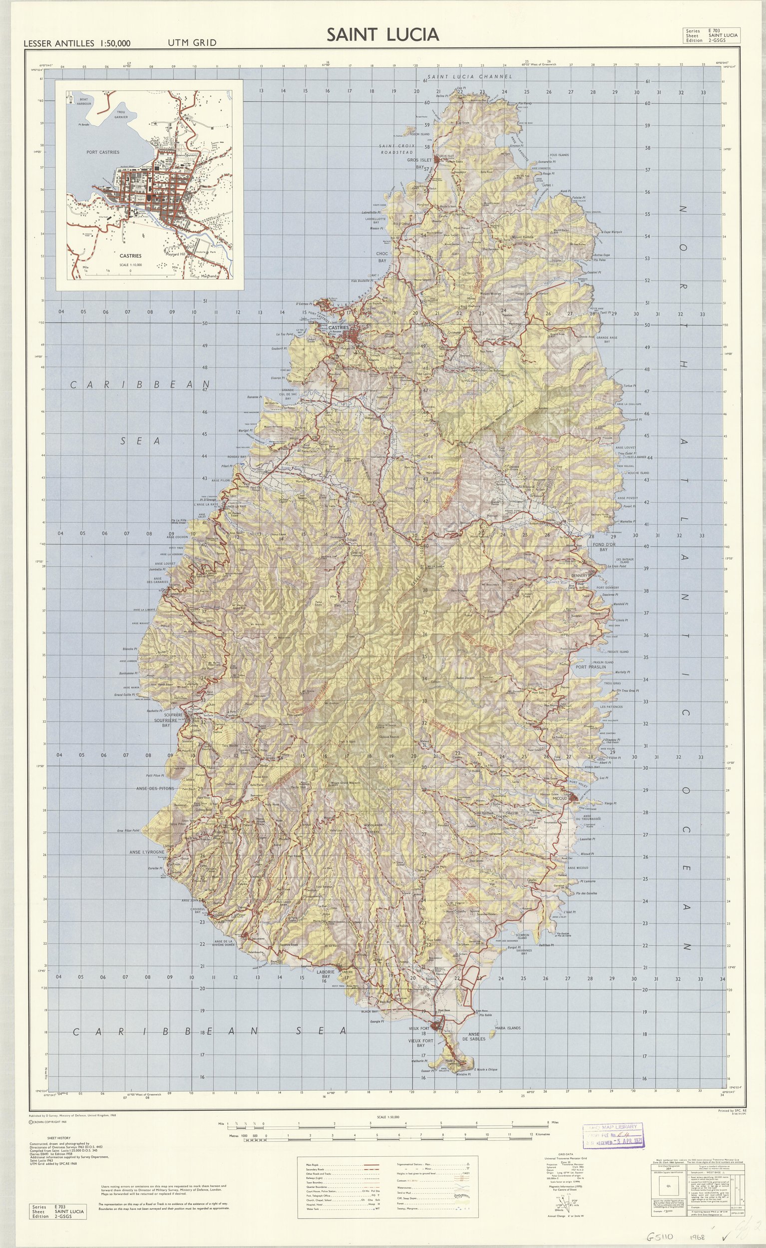 Saint Lucia / 1:50 000