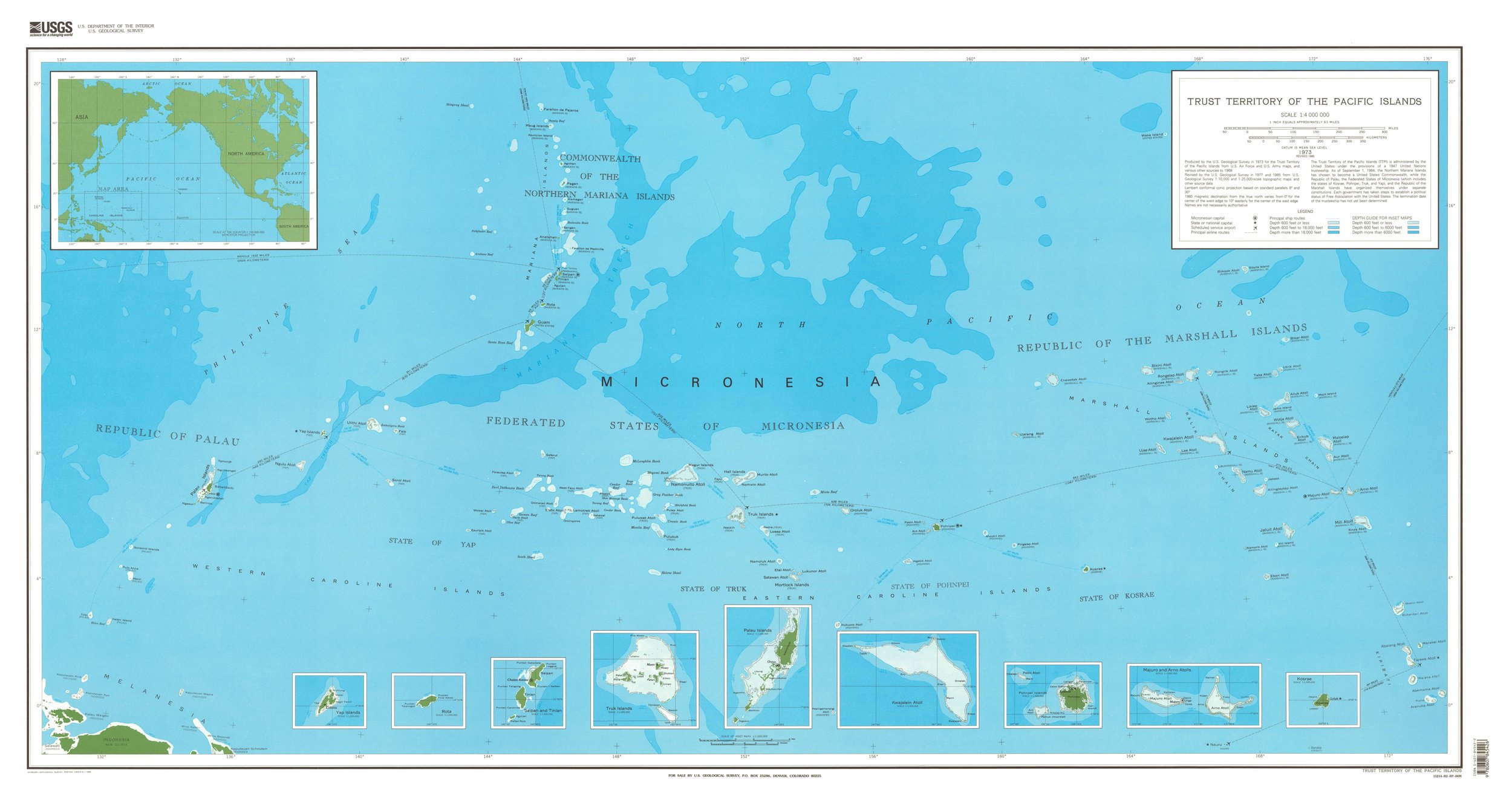Trust Territory of the Pacific Islands / 1:4 000 000