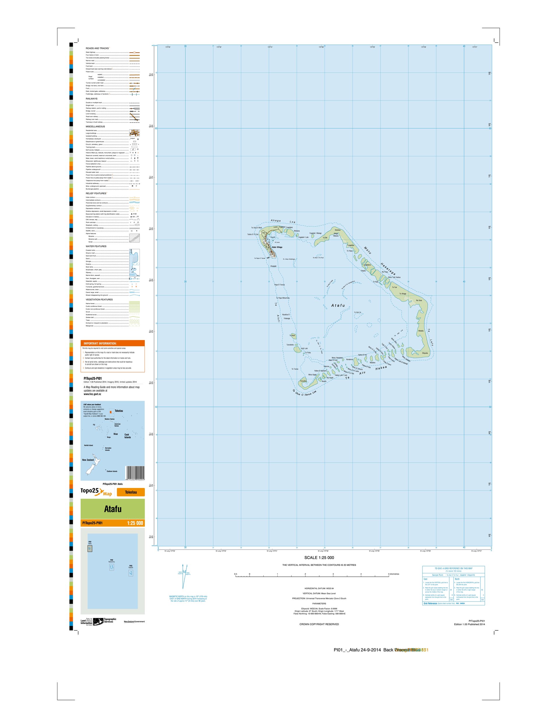 Tokelau / 1:25 000